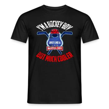 Hockey Boy Ice Hockey Player Boy Son Winter - Men's T-Shirt - black - Front - AI Model Male 178 light (178cm)