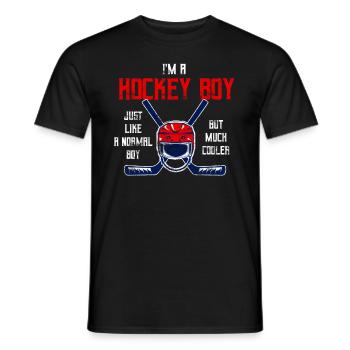 Hockey Boy Ice Hockey Player Boy Son Winter - Men's T-Shirt - black - Front - AI Model Male 178 light (178cm)