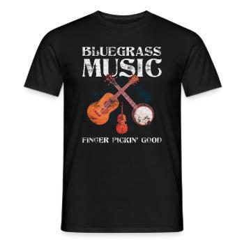 Bluegrass Country Musik Linedance - Männer T-Shirt - Schwarz - Vorne - AI Model Male 178 light (178cm)