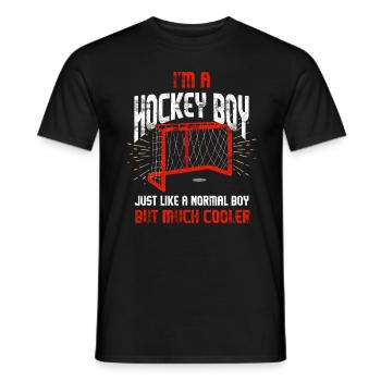 Hockeyeur Garçon - T-shirt homme - noir - Devant - AI Model Male 178 light (178cm)