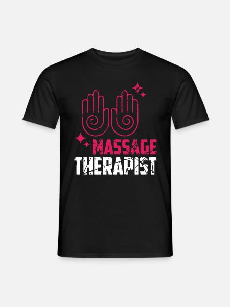 Massage therapy with hands - Men's T-Shirt - black