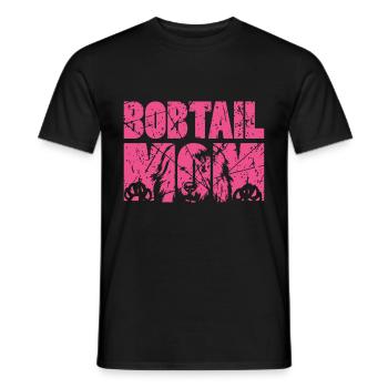 Bobtail dog mother dog - Men's T-Shirt - black - Front - AI Model Male 178 light (178cm)