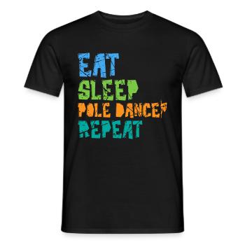 Pole Dance - Männer T-Shirt - Schwarz - Vorne - AI Model Male 178 light (178cm)