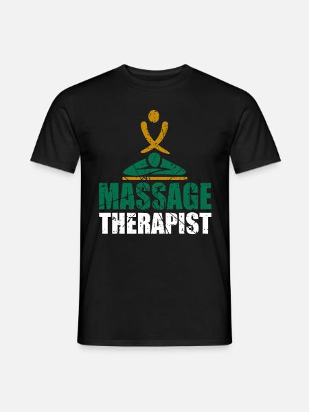 Massagetherapeut Massagetherapie Arbeit - Männer T-Shirt - Schwarz