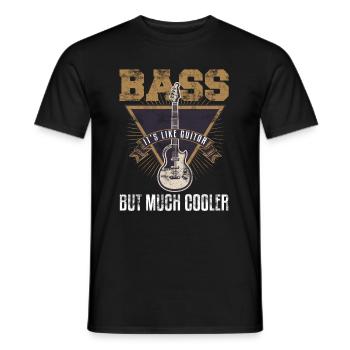 Coole Bass Gitarrist Bassist Bass Spieler - Männer T-Shirt - Schwarz - Vorne - AI Model Male 178 light (178cm)