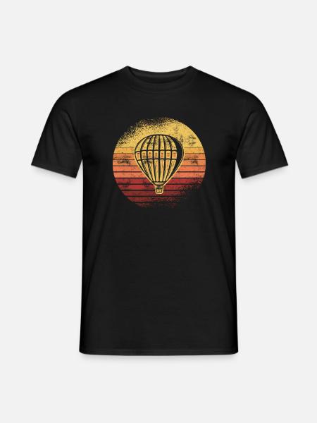 Balloon flying Balloonist hot air balloon - Men's T-Shirt - black
