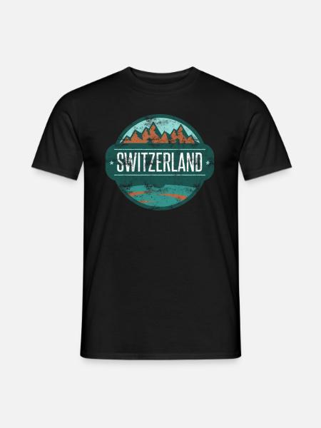 Montagnes suisses et Alpes Suisses - T-shirt homme - noir