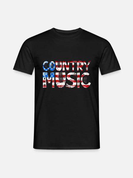 Country Music Retro Vintage Guitar - Men's T-Shirt - black