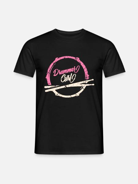batteur fille percussion fille - T-shirt homme - noir