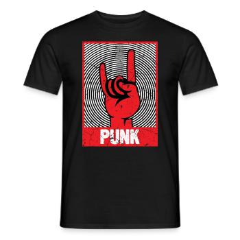 Teufelshorn Punks Punk - Männer T-Shirt - Schwarz - Vorne - AI Model Male 178 light (178cm)