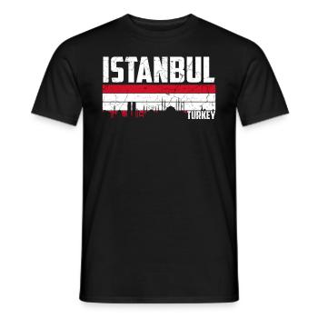 Istanbul - T-shirt homme - noir - Devant - AI Model Male 178 light (178cm)