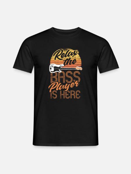 Retro Bass Player - Men's T-Shirt - black