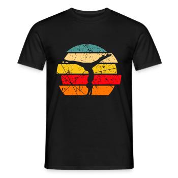 Gymnastik Turnerin - Männer T-Shirt - Schwarz - Vorne - AI Model Male 178 light (178cm)