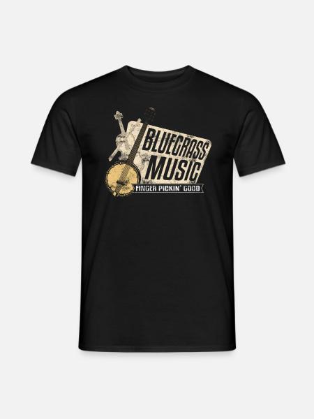 Bluegrass Banjo GuitarS Music - Men's T-Shirt - black