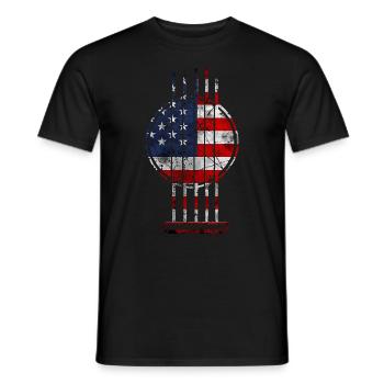 Country Music Retro - Men's T-Shirt - black - Front - AI Model Male 178 light (178cm)