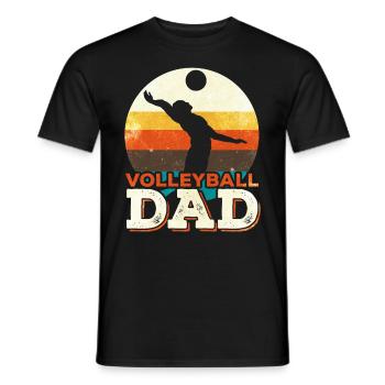 Volleyball Dad Volleyballer Father - Men's T-Shirt - black - Front - AI Model Male 178 light (178cm)
