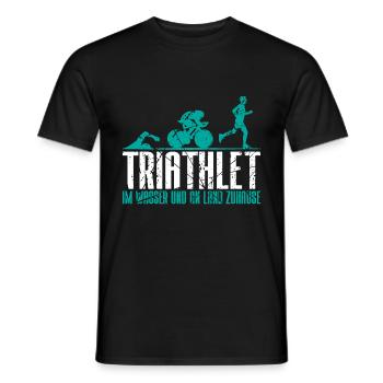 Triathlete Gift - Men's T-Shirt - black - Front - AI Model Male 178 light (178cm)