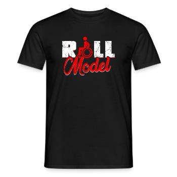 Fauteuil roulant Humour Handicap Handicap - T-shirt homme - noir - Devant - AI Model Male 178 light (178cm)