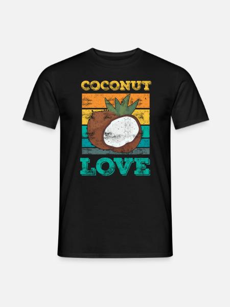 Coconut lover fruit coconut - Men's T-Shirt - black