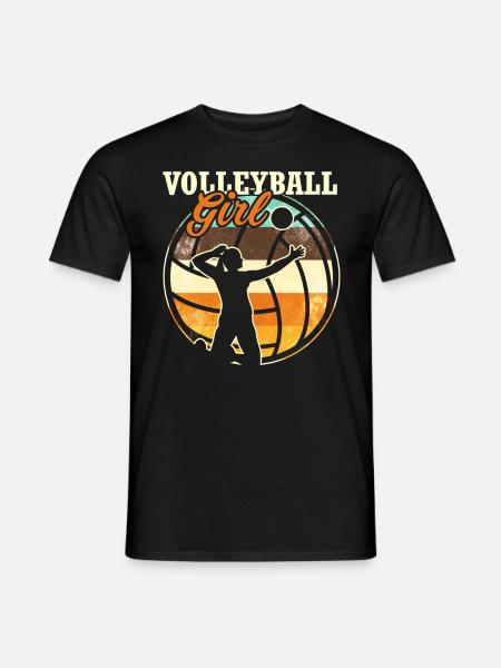 Volleyball Girls - Men's T-Shirt - black