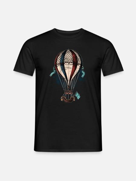 Montgolfières vintage Montgolfières - T-shirt homme - noir
