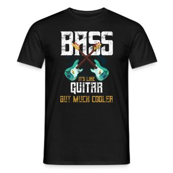 Bass Gitarrist Bassist Bass Spieler - Männer T-Shirt - Schwarz - Vorne - AI Model Male 178 light (178cm)