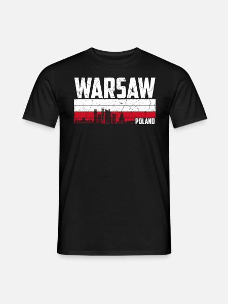 Varsovie Pologne - T-shirt homme - noir