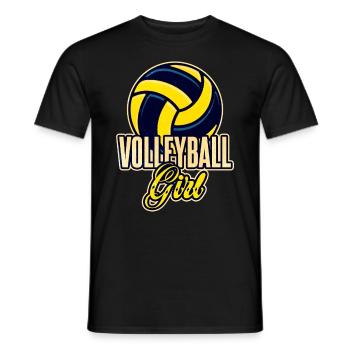 Women's Volleyball Girl Gift - Men's T-Shirt - black - Front - AI Model Male 178 light (178cm)