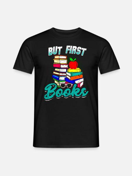 Books Book Reading Literature - Men's T-Shirt - black