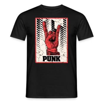 Teufelshorn Punks Punk - Männer T-Shirt - Schwarz - Vorne - AI Model Male 178 light (178cm)