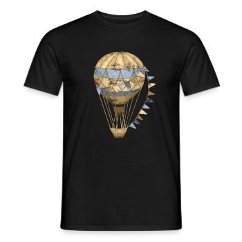 Balloonist hot air balloon - Men's T-Shirt - black - Front - AI Model Male 178 light (178cm)