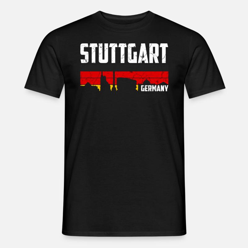 Stuttgart Deutschland - Männer T-Shirt - Schwarz