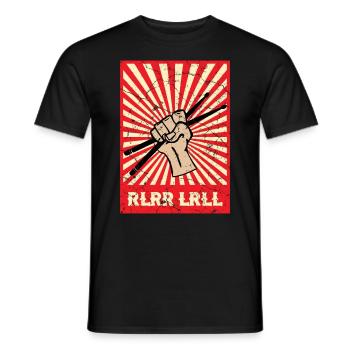 Batteur Drum Sticks - T-shirt homme - noir - Devant - AI Model Male 178 light (178cm)