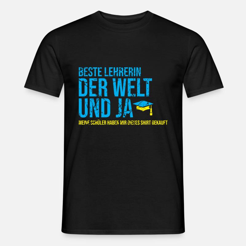 Beste Lehrerin Schule Schulunterricht - Männer T-Shirt - Schwarz