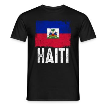 Haïti vacances drapeau Haïti - T-shirt homme - noir - Devant - AI Model Male 178 light (178cm)
