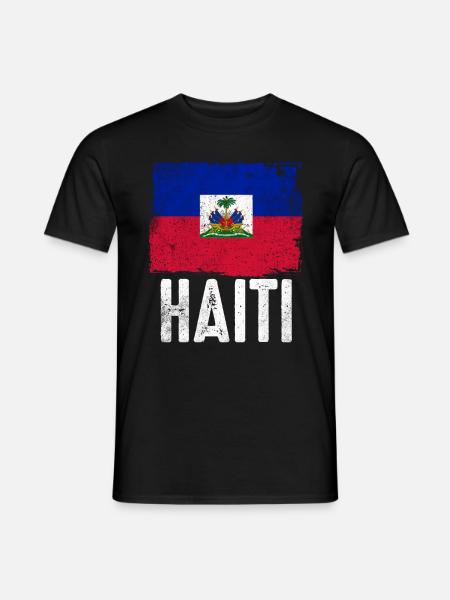 Haitianer Ferien Haiti Flagge - Männer T-Shirt - Schwarz