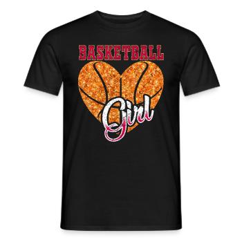 Basket-ball filles - T-shirt homme - noir - Devant - AI Model Male 178 light (178cm)