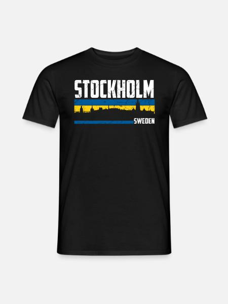 Stockholm Skyline - Men's T-Shirt - black
