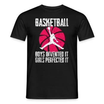 Basketball Girls - Men's T-Shirt - black - Front - AI Model Male 178 light (178cm)