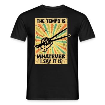 Schlagzeug Drum Sticks Trommler Schlagzeuger - Männer T-Shirt - Schwarz - Vorne - AI Model Male 178 light (178cm)
