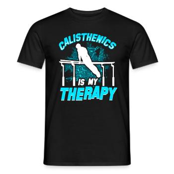 Sport amusant Calisthenics Entraînement - T-shirt homme - noir - Devant - AI Model Male 178 light (178cm)