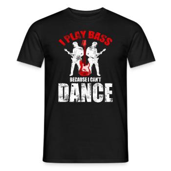 Bass Gitarrist Bassist Bass Spieler - Männer T-Shirt - Schwarz - Vorne - AI Model Male 178 light (178cm)