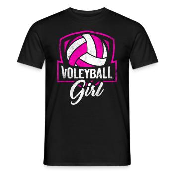 Volleyball player volleyball girl - Men's T-Shirt - black - Front - AI Model Male 178 light (178cm)