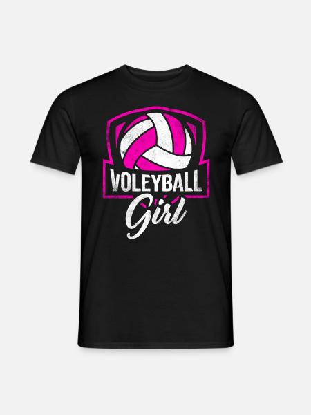 Volleyball Spieler Volleyball Mädchen - Männer T-Shirt - Schwarz