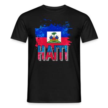 Haïti vacances drapeau Haïti - T-shirt homme - noir - Devant - AI Model Male 178 light (178cm)