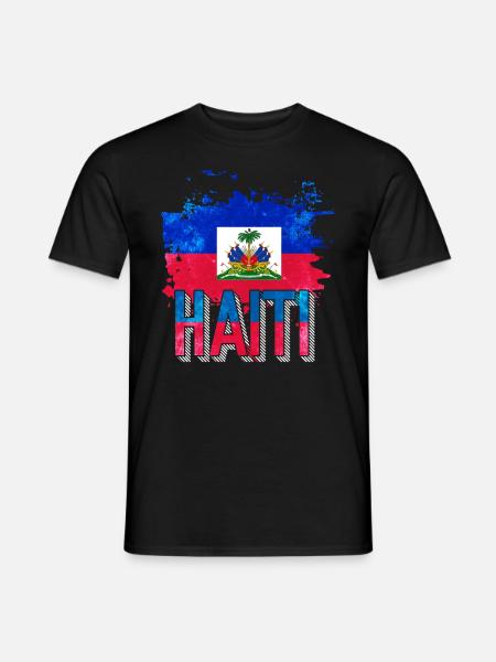 Haïti vacances drapeau Haïti - T-shirt homme - noir
