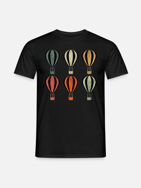 Balloon flying Balloonist hot air balloon - Men's T-Shirt - black