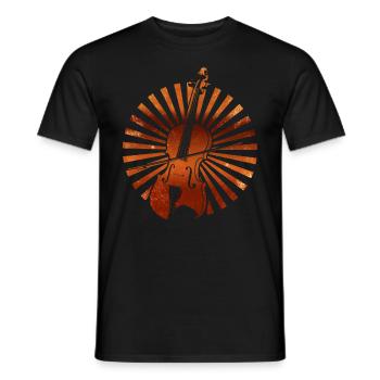 Violon instrument rétro violons rétro joueur - T-shirt homme - noir - Devant - AI Model Male 178 light (178cm)