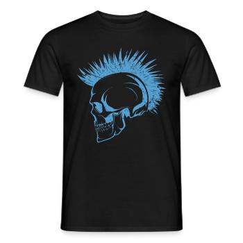 Skull Punks Punk - Men's T-Shirt - black - Front - AI Model Male 178 light (178cm)