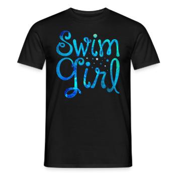 Natation fille natation fille natation - T-shirt homme - noir - Devant - AI Model Male 178 light (178cm)